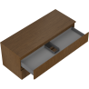 Mexen Rivel gabinete de baño debajo del lavabo de 120 cm con encimera, 2 cajones, ranurado, nogal - 91A20-12047-2-BFFC86