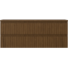 Mexen Rivel meuble de salle de bain sous lavabo 120 cm avec plateau, 2 tiroirs, rainuré, noyer - 91A20-12047-2-BFFC86
