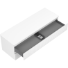 Mexen Rivel mobiletto da bagno sottolavabo 140 cm con piano, 2 cassetti, scanalato, bianco opaco - 91A20-14047-2-BFFC01