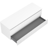 Mexen Rivel bathroom cabinet for washbasin 140 cm with countertop, 2 drawers, grooved, matte white - 91A20-14047-2-BFFC01