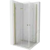 Mexen Lima Duo cabina doccia pieghevole 90 x 90 cm, trasparente, oro - 856-090-090-50-00-02