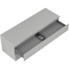 Mexen Rivel bathroom vanity 140 cm with countertop, 2 drawers, grooved, matte gray - 91A20-14047-2-BFFC62