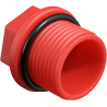 Mexen PPR tapón corto para pruebas 1/2 GZ rojo - W97343-12-01