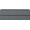 Mexen Rivel badkamerkast onder wastafel 140 cm met blad, 2 laden, gegroefd, grafiet mat - 91A20-14047-2-BFFC66