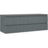 Mexen Rivel armoire de salle de bain sous-vasque 140 cm avec plateau, 2 tiroirs, rainurée, graphite mat - 91A20-14047-2-BFFC66