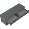 Mexen Rivel Badezimmerunterschrank 140 cm mit Arbeitsplatte, 2 Schubladen, geriffelt, Graphit matt - 91A20-14047-2-BFFC66