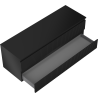 Mexen Rivel armario de baño para lavabo de 140 cm con encimera, 2 cajones, ranurado, negro mate - 91A20-14047-2-BFFC71
