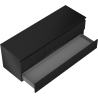 Mexen Rivel meuble de salle de bain sous-lavabo 140 cm avec plateau, 2 tiroirs, rainuré, noir mat - 91A20-14047-2-BFFC71