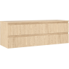 Mexen Rivel szafka łazienkowa podumywalkowa 140 cm z blatem, 2 szuflady, ryflowana , dąb - 91A20-14047-2-BFFC81