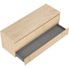 Mexen Rivel Badezimmerschrank für Waschbecken 140 cm mit Ablage, 2 Schubladen, gerillt, Eiche - 91A20-14047-2-BFFC81