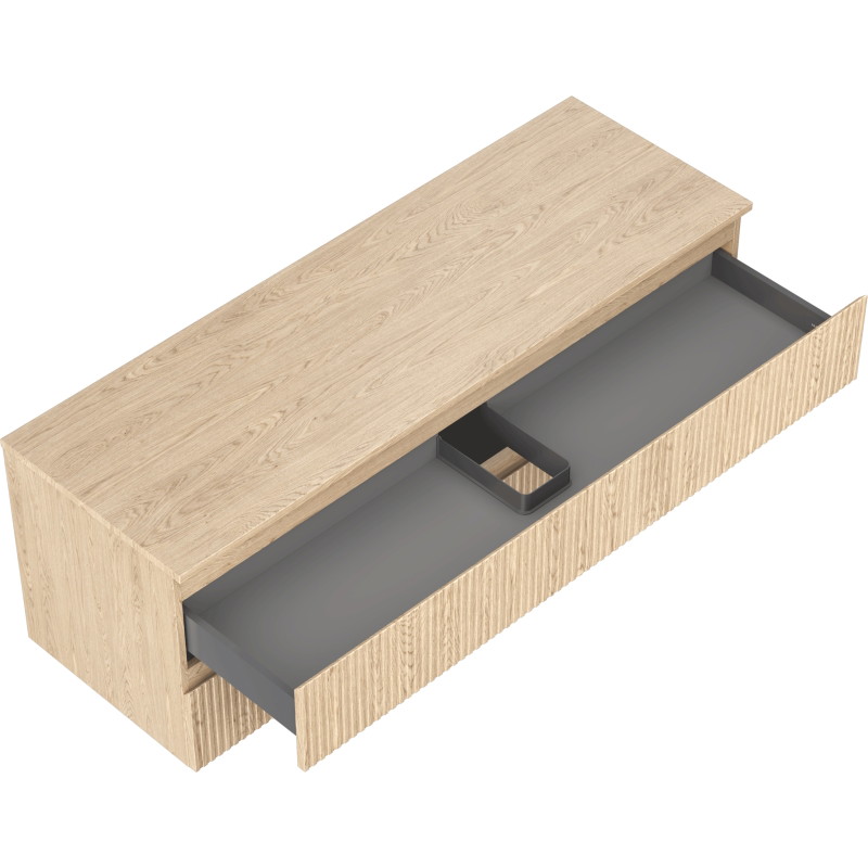 Mexen Rivel vannitoakapp válumõõduga 140 cm, 2 sahtlit, sooneline , tamm - 91A20-14047-2-BFFC81