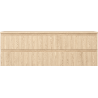 Mexen Rivel Badezimmerschrank für Waschbecken 140 cm mit Ablage, 2 Schubladen, gerillt, Eiche - 91A20-14047-2-BFFC81