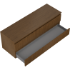 Mexen Rivel Badezimmerschrank 140 cm mit Arbeitsplatte, 2 Schubladen, geriffelt, Walnuss - 91A20-14047-2-BFFC86