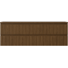 Mexen Rivel Badezimmerschrank 140 cm mit Arbeitsplatte, 2 Schubladen, geriffelt, Walnuss - 91A20-14047-2-BFFC86