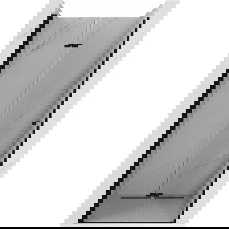 Mexen Lima vouwwanden deur 100 cm, transparant, zwart - 856-100-000-70-00