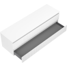 Mexen Rivel meuble de salle de bain sous lavabo 160 cm avec plateau, 2 tiroirs, rainuré, blanc mat - 91A20-16047-2-BFFC01