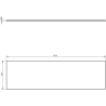 Mexen Rivel meuble de salle de bain sous lavabo 160 cm avec plateau, 2 tiroirs, rainuré, blanc mat - 91A20-16047-2-BFFC01