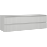 Mexen Rivel szafka łazienkowa podumywalkowa 160 cm z blatem, 2 szuflady, ryflowana , szara mat - 91A20-16047-2-BFFC62