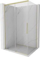 Mexen Rox Duschkabine Schiebetür 120 x 90 cm, transparent, gold gebürstet - 8C2-120-090-55-00