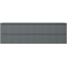Mexen Rivel badkamerkast onder wastafel 160 cm met blad, 2 lades, gegolfd, grafiet mat - 91A20-16047-2-BFFC66