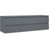 Mexen Rivel Badezimmerschrank 160 cm mit Arbeitsplatte, 2 Schubladen, geriffelt, Graphit matt - 91A20-16047-2-BFFC66