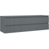 Mexen Rivel badkamerkast onder wastafel 160 cm met blad, 2 lades, gegolfd, grafiet mat - 91A20-16047-2-BFFC66