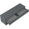 Mexen Rivel Badezimmerschrank 160 cm mit Arbeitsplatte, 2 Schubladen, geriffelt, Graphit matt - 91A20-16047-2-BFFC66