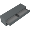 Mexen Rivel meuble de salle de bain sous lavabo 160 cm avec plateau, 2 tiroirs, rainuré, graphite mat - 91A20-16047-2-BFFC66