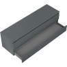 Mexen Rivel badkamerkast onder wastafel 160 cm met blad, 2 lades, gegolfd, grafiet mat - 91A20-16047-2-BFFC66