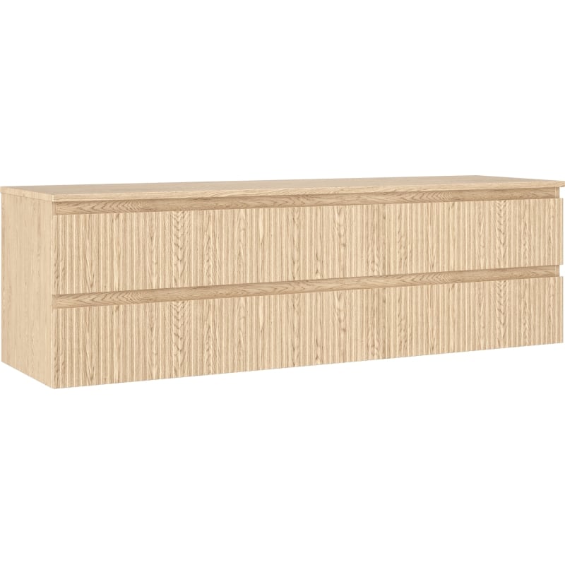 Mexen Rivel 160 cm vannitoa pesualuse kapp koos tööpinnaga, 2 sahtlit, soonikuga, tamm - 91A20-16047-2-BFFC81