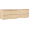 Mexen Rivel Badezimmerschrank für Waschtisch 160 cm mit Arbeitsplatte, 2 Schubladen, geriffelt, Eiche - 91A20-16047-2-BFFC81