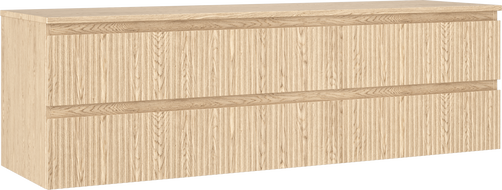 Mexen Rivel kopalniška kopalniška omara 160 cm z vrhovom, 2 predala, utorna, hrast - 91A20-16047-2-BFFC81