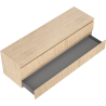 Mexen Rivel Badezimmerschrank für Waschtisch 160 cm mit Arbeitsplatte, 2 Schubladen, geriffelt, Eiche - 91A20-16047-2-BFFC81