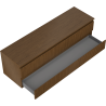 Mexen Rivel badkamerkast onder wastafel 160 cm met blad, 2 laden, gegroefd, walnoot - 91A20-16047-2-BFFC86