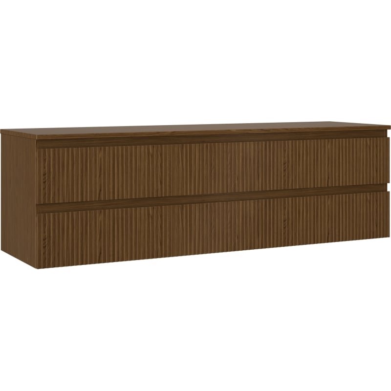 Mexen Rivel vannitoa aluskapp 160 cm lauaplaadiga, 2 sahtlit, sooneline, pähkel - 91A20-16047-2-BFFC86