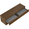 Mexen Rivel badkamerkast onder wastafel 160 cm met blad, 2 laden, gegroefd, walnoot - 91A20-16047-2-BFFC86