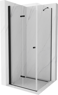 Mexen Lima folding shower cabin 80 x 80 cm, transparent, black - 856-080-080-70-00