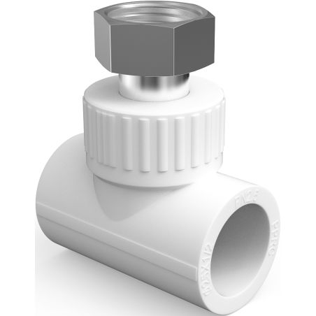 Mexen PPR T-Stück mit Gewindemuffe, verschweißt für PPR-Rohre 25 x 1/2 AG x 25 - W97347-2512F25-00