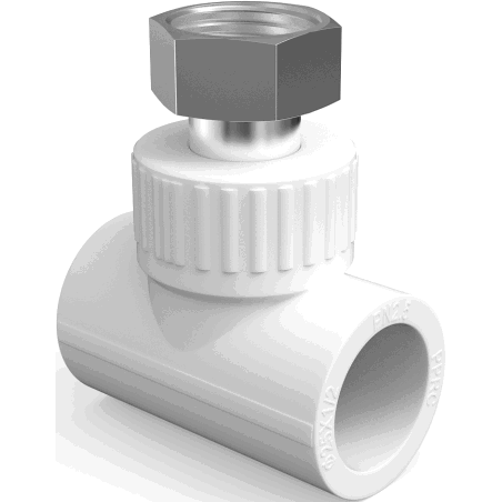 Mexen PPR té de jonction avec demi-raccord filetée à souder pour tuyaux PPR 25 x 1/2 GW x 25 - W97347-2512F25-00
