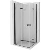 Mexen Lima Duo cabina doccia pieghevole 80 x 80 cm, trasparente, nero - 856-080-080-70-00-02