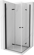 Mexen Lima Duo Foldable Shower Cabin 100 x 100 cm, Transparent, Black - 856-100-100-70-00-02