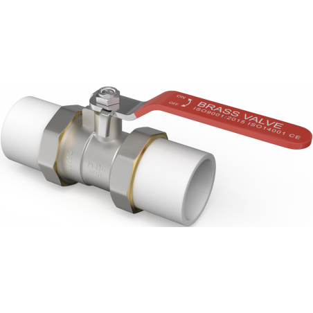 Mexen PPR vanne à bille avec raccords vissables PP soudé pour tuyaux PPR 20 x 20 - W97350-20-00