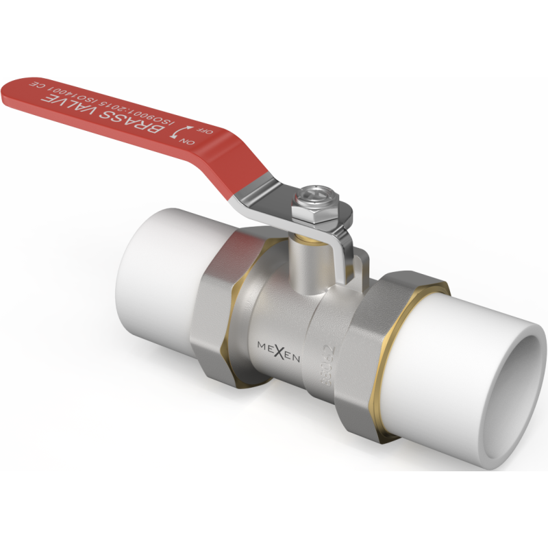 Mexen PPR vanne à bille avec raccords PP à souder pour tuyaux PPR 63 x 63 - W97350-63-00
