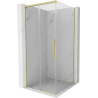 Mexen Rox Duschkabine zum Schieben 120 x 120 cm, transparent, gebürstetes Gold - 8C2-120-120-55-00