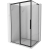 Mexen Rox L Duschkabine, links verschiebbar, 100 x 80 cm, schwarzer Rahmen, schwarz - 8C2L-100-080-70-70-L