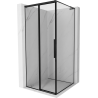 Mexen Rox L left sliding shower cabin 90 x 90 cm, black frame, black - 8C2L-090-090-70-70-L
