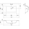 Mexen Orio Badezimmerschrank 70 cm mit Otis-Waschbecken, 1 Schublade, Graphit matt/Weiß matt - 91A10-07023-1-BF66-W18M01