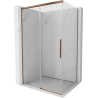 Mexen Rox cabine de douche coulissante 135 x 85 cm, transparent, or rose - 8C2-135-085-60-00