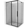 Mexen Rox L Duschkabine, links schiebbar 120 x 110 cm, schwarzer Rahmen, schwarz - 8C2L-120-110-70-70-L