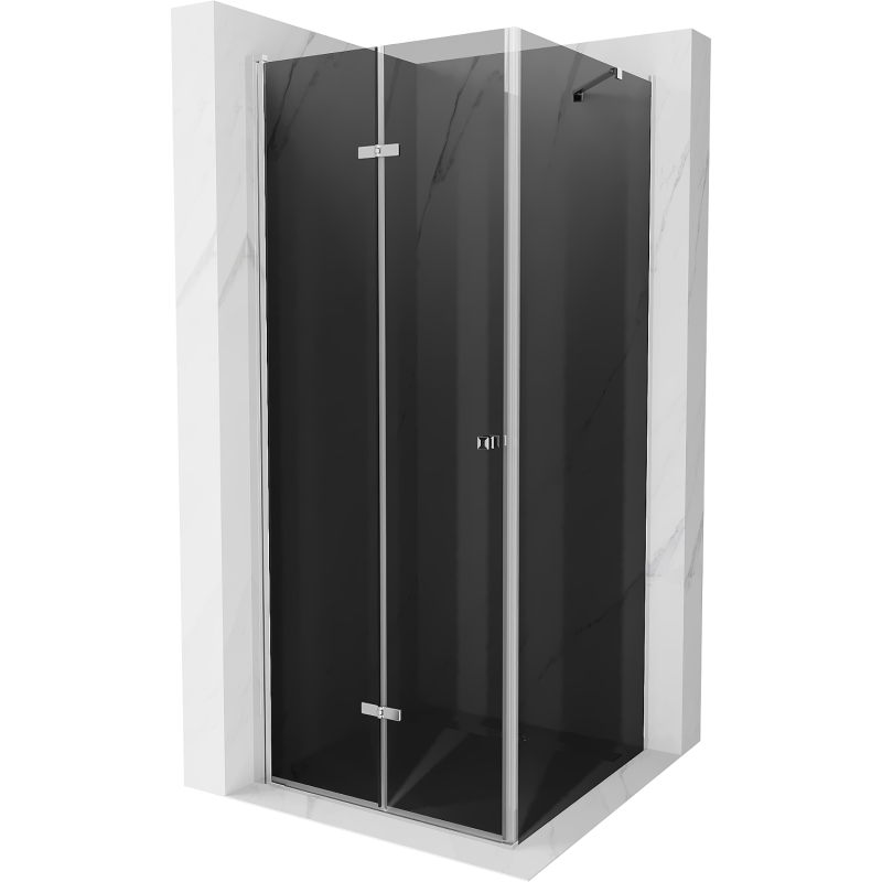 Mexen Lima folding shower cabin 70 x 70 cm, graphite, chrome - 856-070-070-01-40